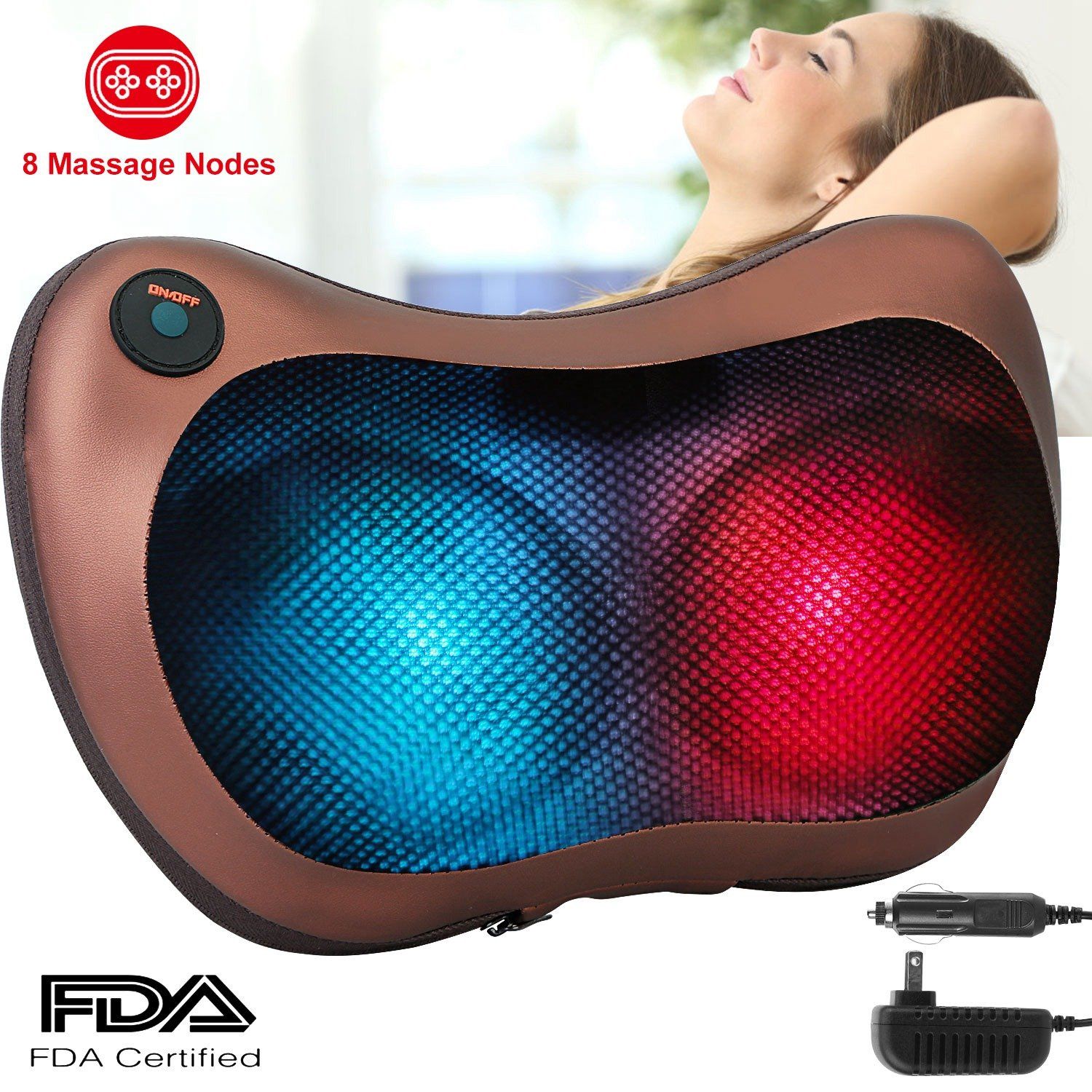 Back Neck and Shoulder Massage Pillow Wellness - DailySale