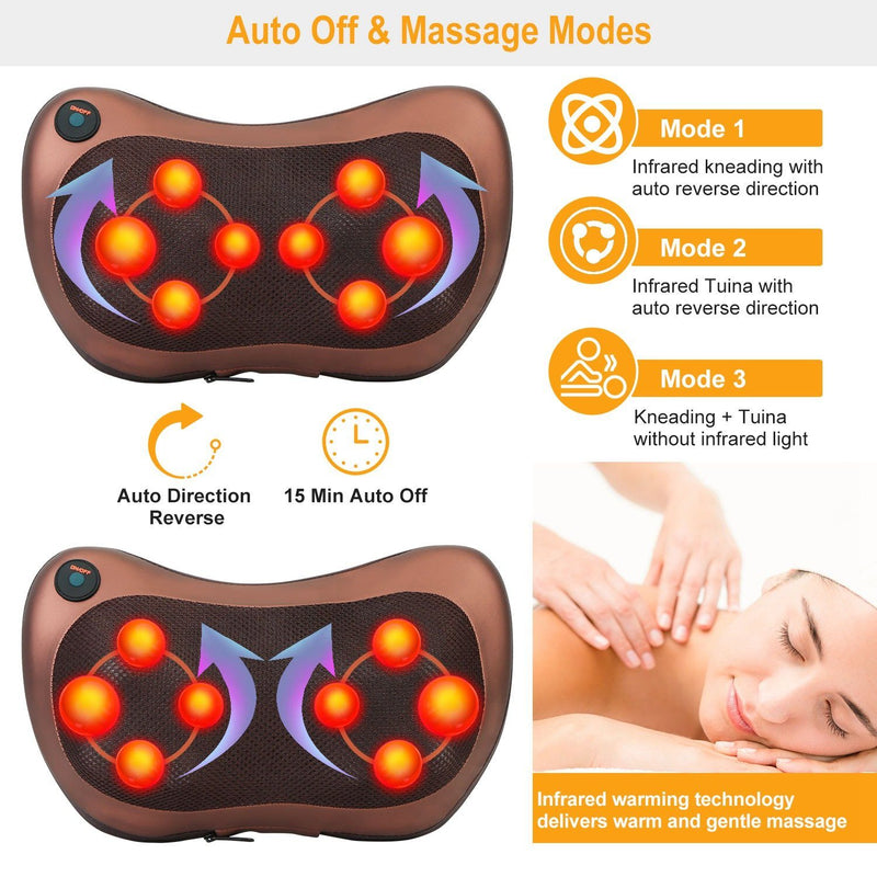 Back Neck and Shoulder Massage Pillow Wellness - DailySale