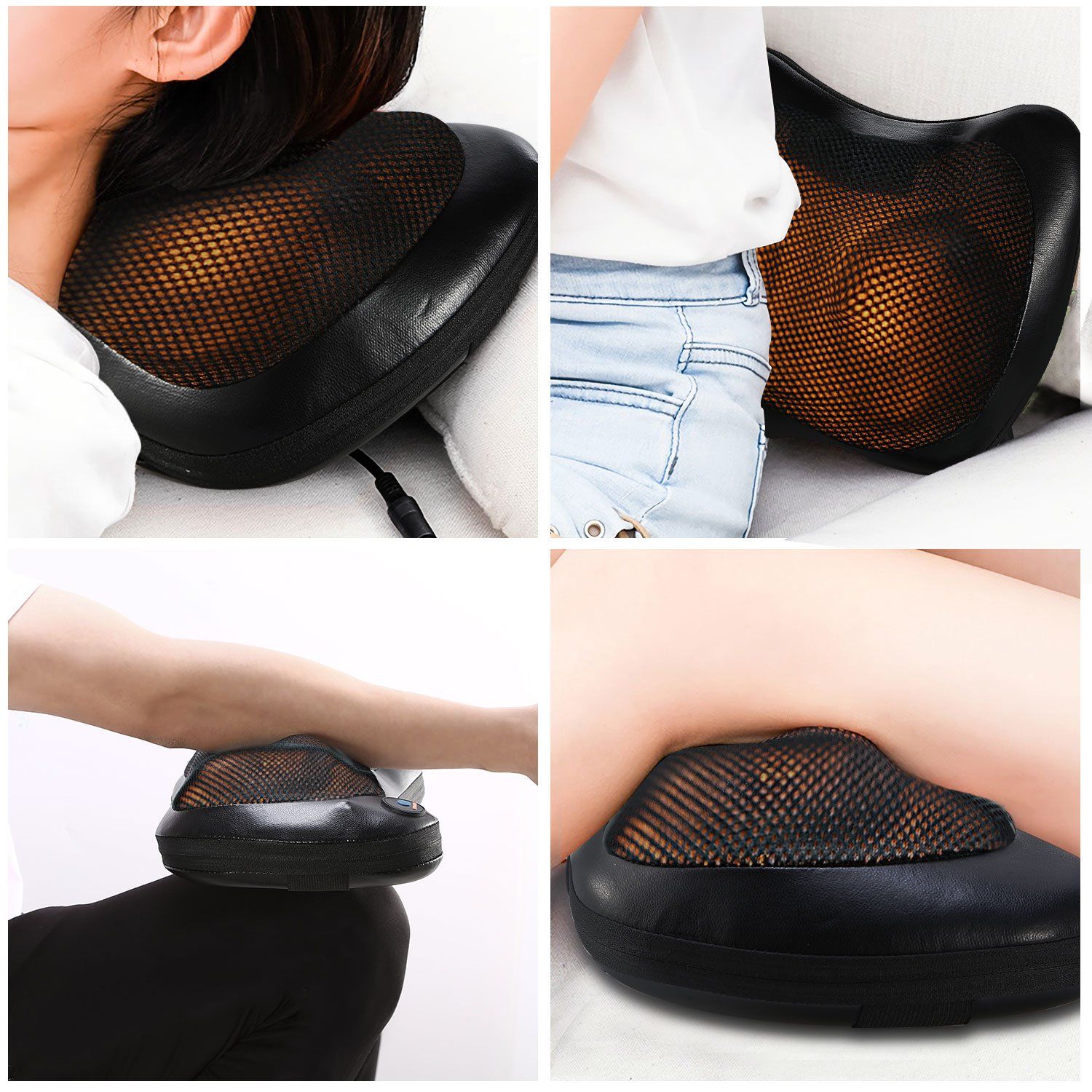 Back Neck Massage Pillow Kneading Massager Wellness - DailySale