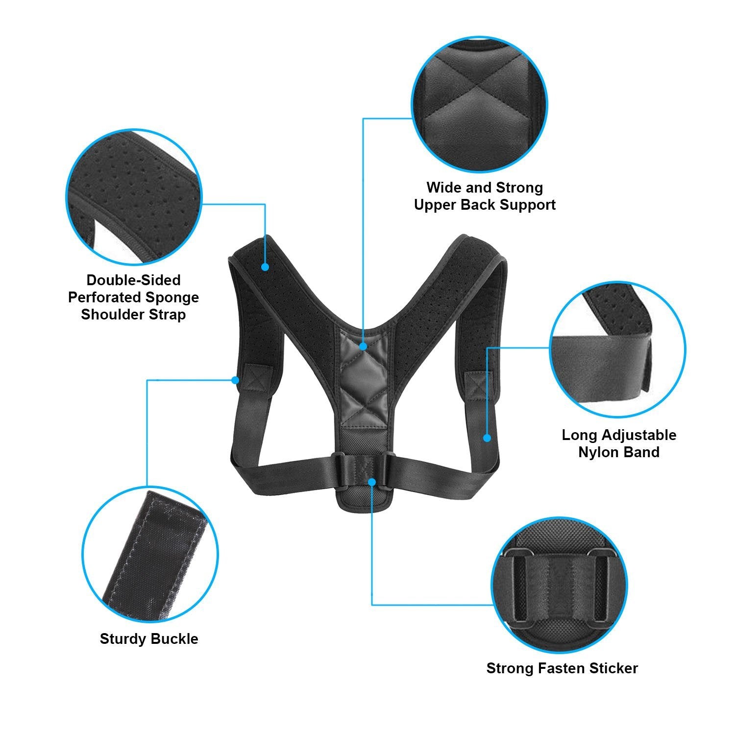 Back Posture Adjustable Corrector Wellness - DailySale