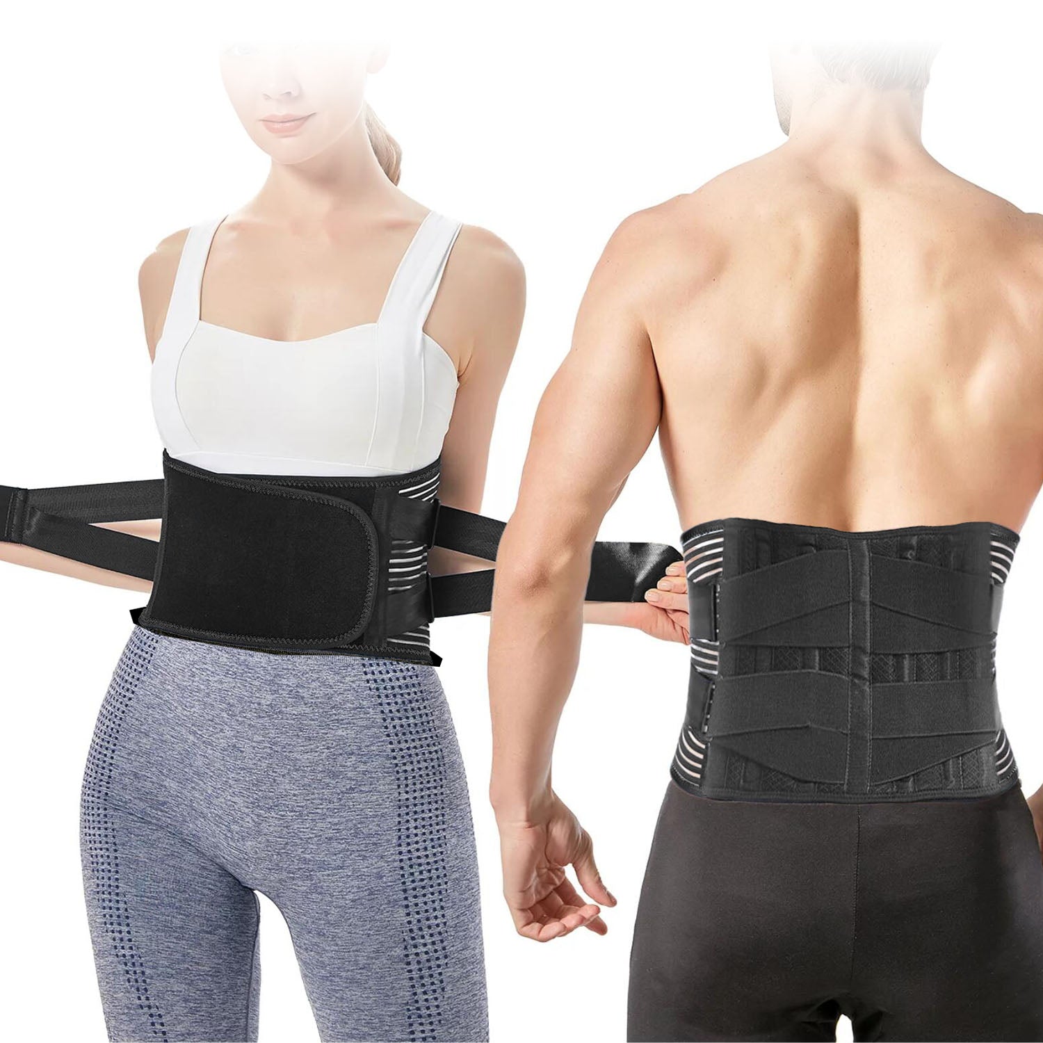 Back Support Brace Breathable Mesh Lumbar Support Belt Wellness - DailySale