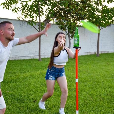 Backyard Game for Adults and Kids, Fun and Interactive Toss Frisbee Game Sports & Outdoors - DailySale