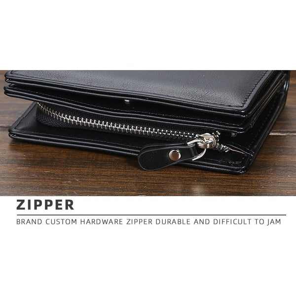Baellerry Men's Zipper Short Fashion Wallet Bags & Travel - DailySale