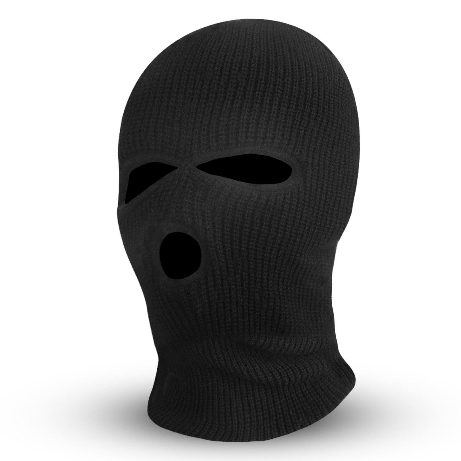 Balaclava Face Mask 3-Hole Knitted Windproof Ski Mask Full Face Cover Sports & Outdoors - DailySale