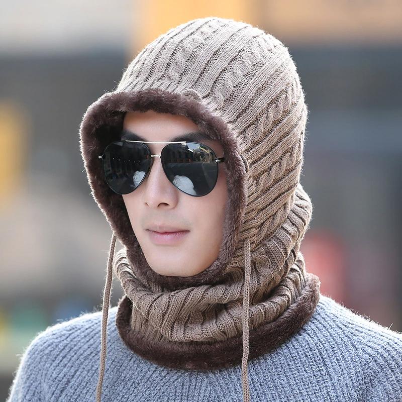 Balaclava Winter Skullies Beanies Men's Shoes & Accessories Camel - DailySale