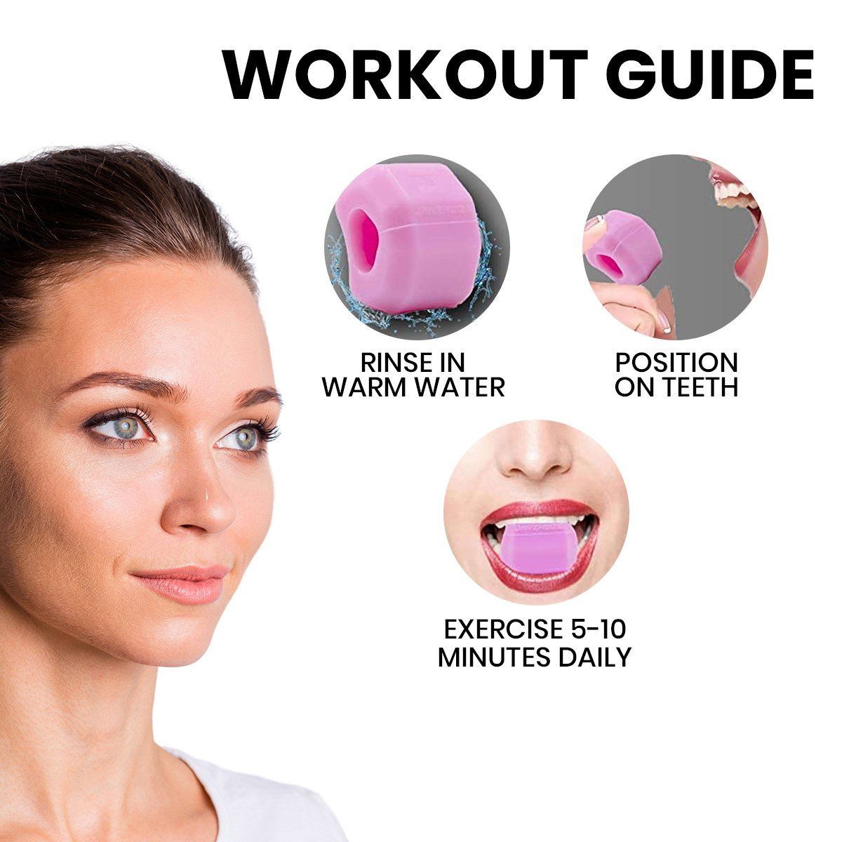 Ball Faced Jaw, Face And Neck Excercizer And Jawline Shaper Enhancer Wellness - DailySale