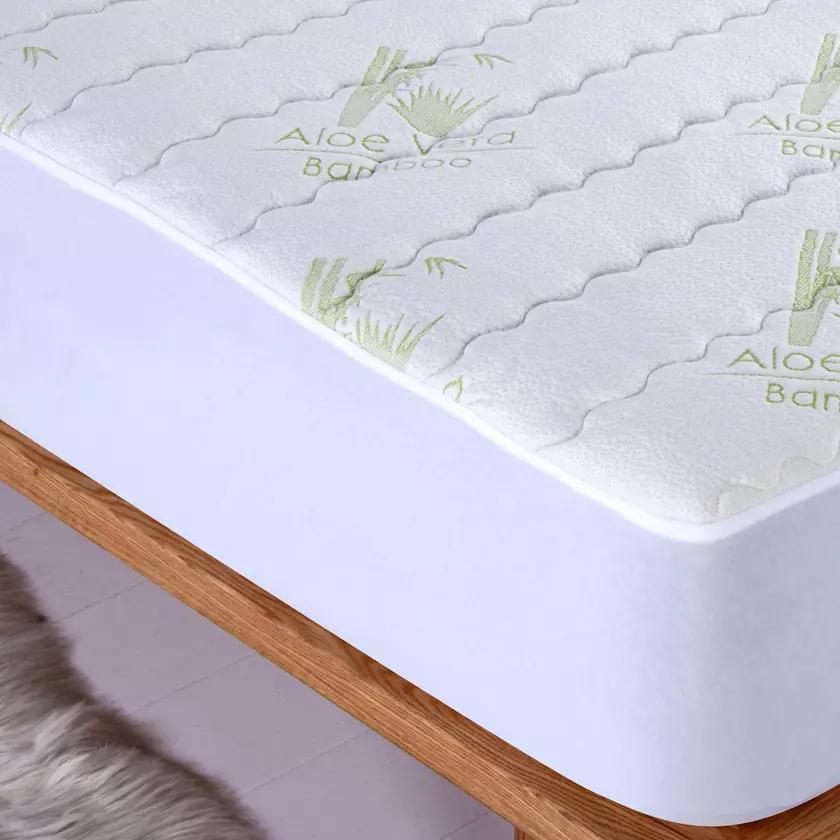 Bamboo Aloe Vera Hypoallergenic Quilted Mattress Pad Bedding - DailySale