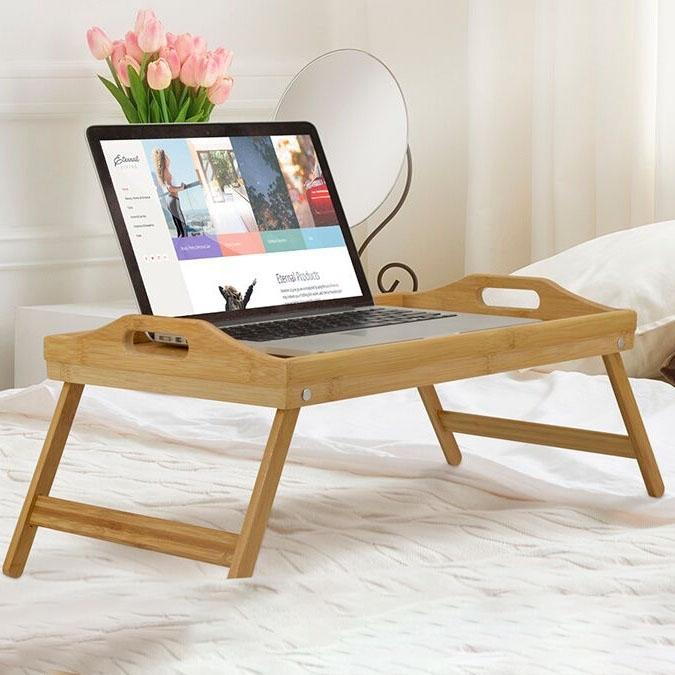 Bamboo Bed Tray/Laptop Lap Desk Home Essentials - DailySale