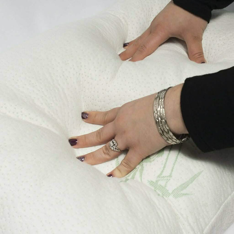 Bamboo Comfort Memory Foam Pillows - Hypoallergenic Removable Cover Linen & Bedding - DailySale