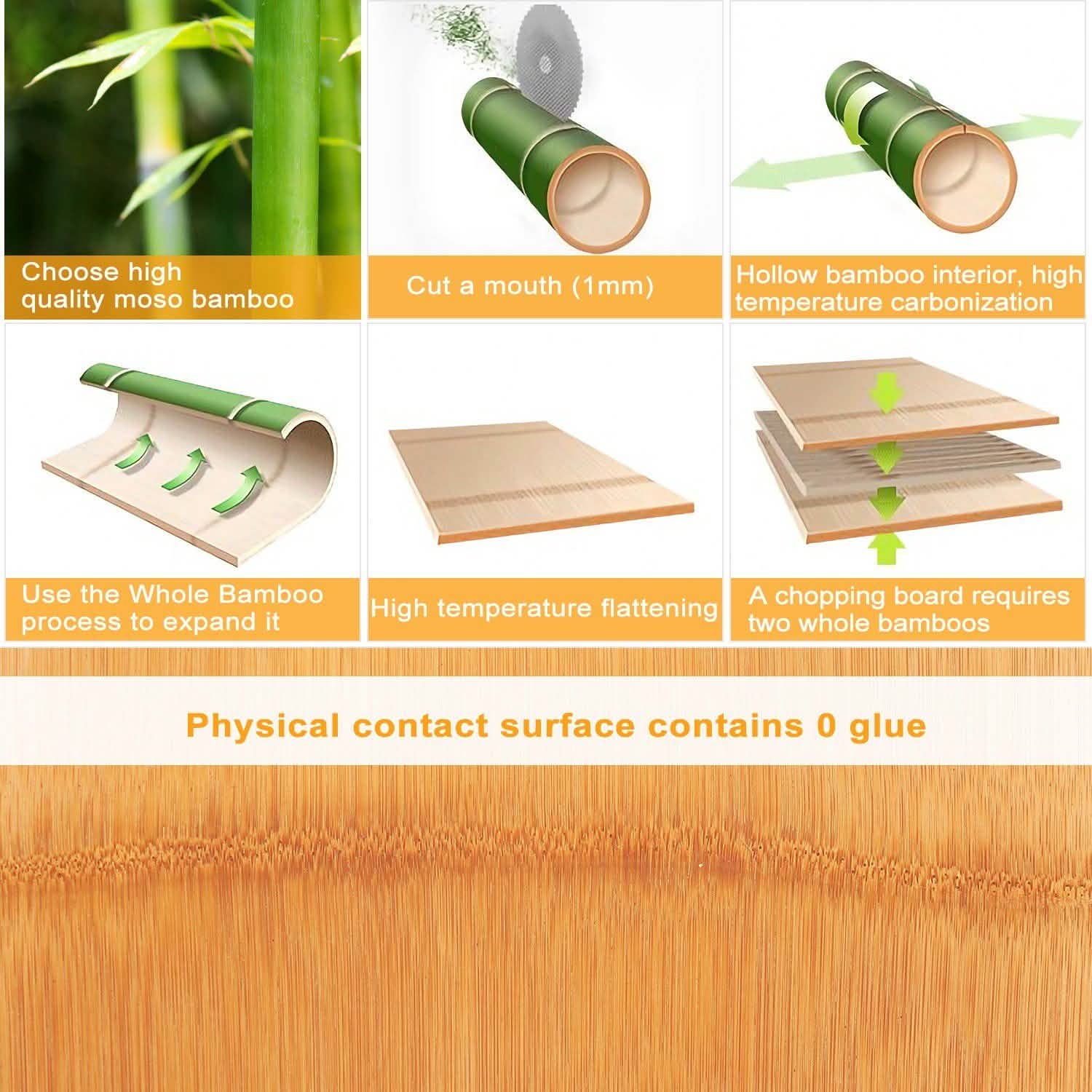 Bamboo Cutting Board with Sliding Draw Tray Kitchen & Dining - DailySale