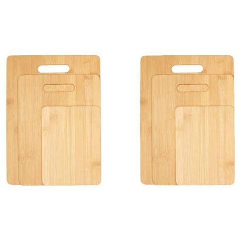 Bamboo Cutting Boards Kitchen Essentials 6-Piece Handle - DailySale
