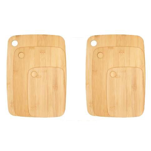 Bamboo Cutting Boards Kitchen Essentials 6-Piece Round - DailySale