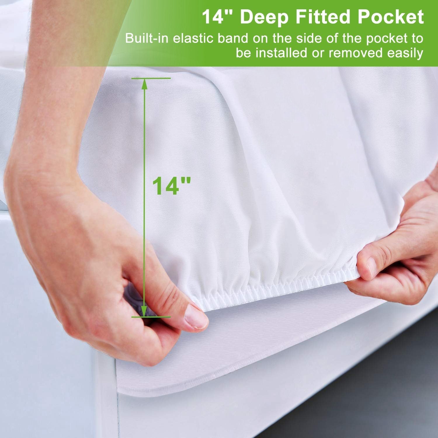 Waterproof Bamboo Deep Pocket Mattress Protector