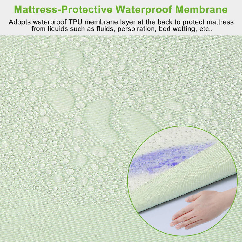 Bamboo Mattress Protector Hypoallergenic Waterproof Mattress Pad Cover Bedding - DailySale