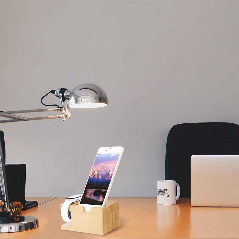 Bamboo Wood Charging Stand for Apple Watch Mobile Accessories - DailySale