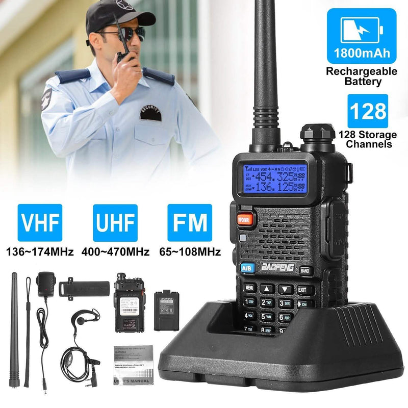 BaoFeng UV-5R 5W Walkie Talkie Sports & Outdoors - DailySale