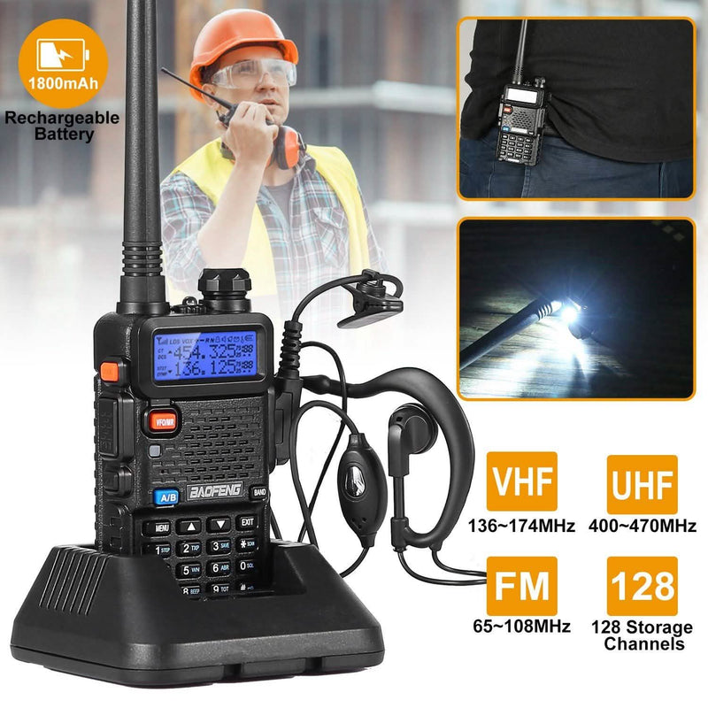 BaoFeng UV-5R 5W Walkie Talkie Sports & Outdoors - DailySale