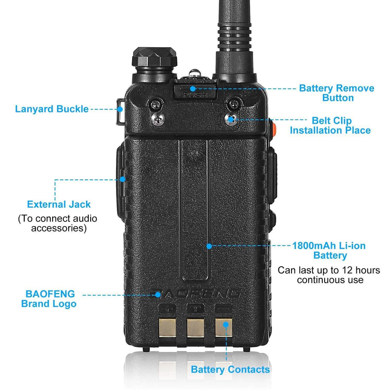 BaoFeng UV-5R 5W Walkie Talkie Sports & Outdoors - DailySale