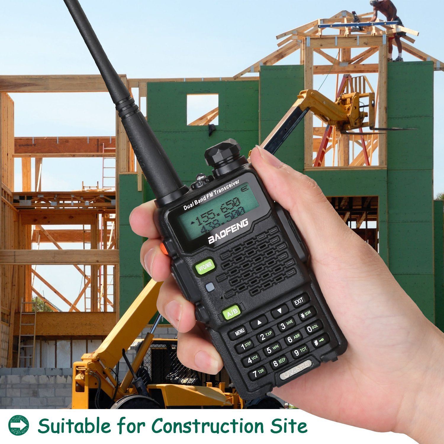 BAOFENG UV-5R5 VHF/UHF Dual Band Two Way Ham Radio Transceiver Walkie Talkie Tactical - DailySale