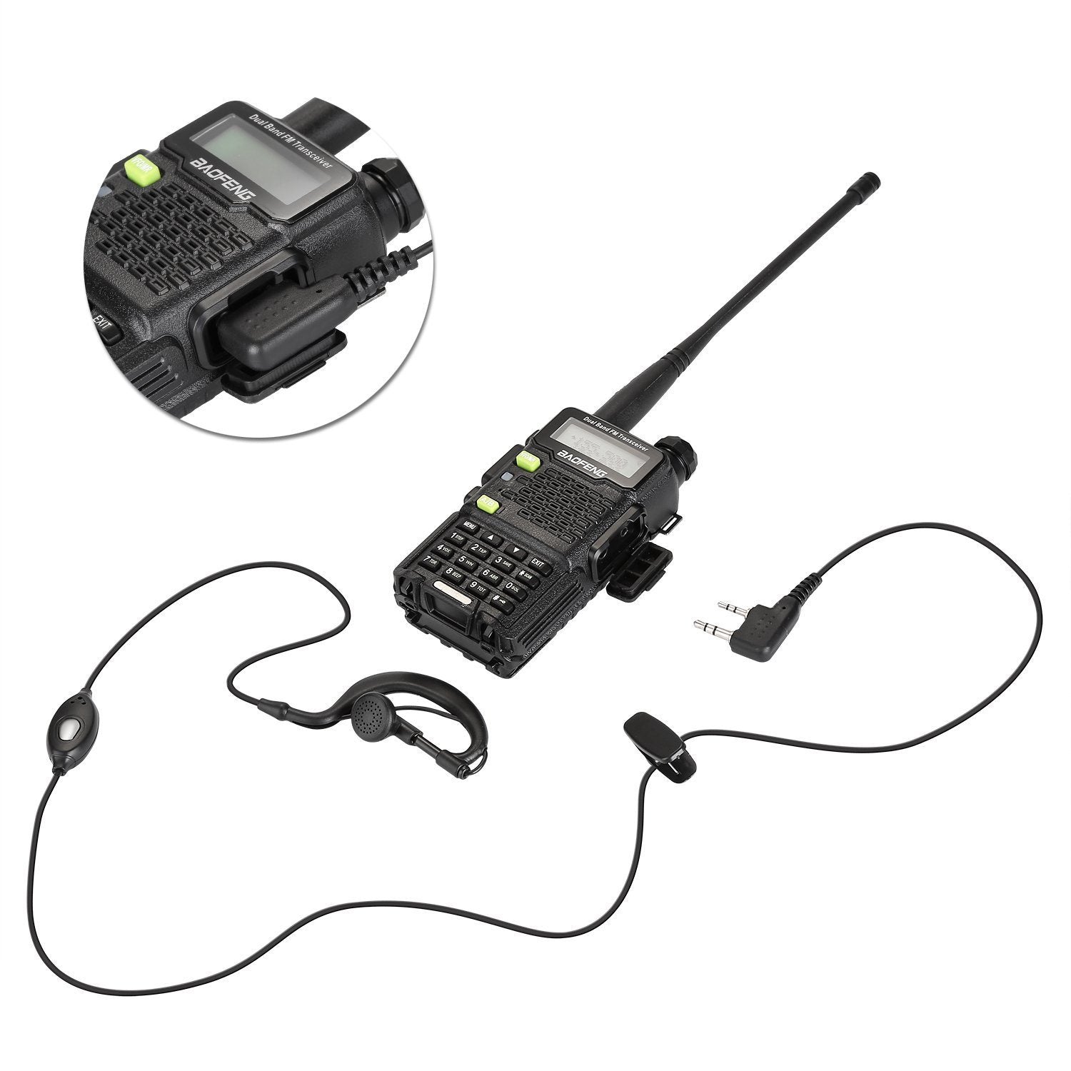 BAOFENG UV-5R5 VHF/UHF Dual Band Two Way Ham Radio Transceiver Walkie Talkie Tactical - DailySale