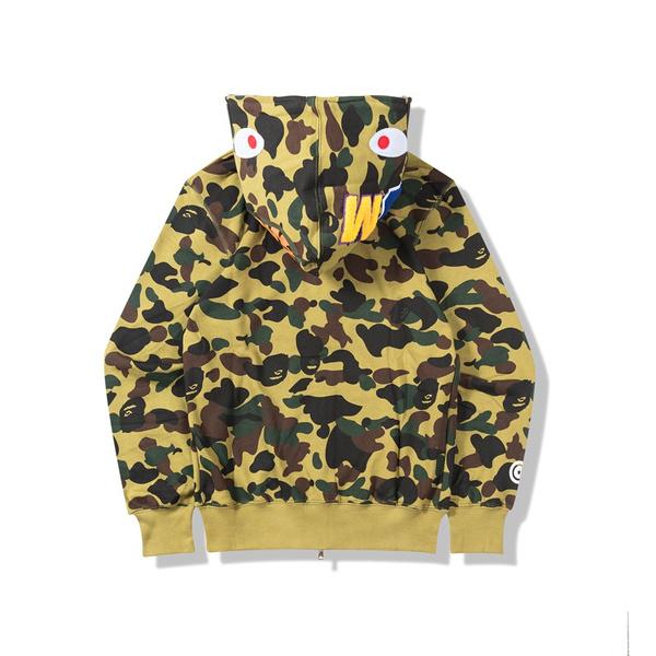 Bape Camouflage Thin Hooded Zipper Jacket Shark Jacket Men's Outerwear Green S - DailySale