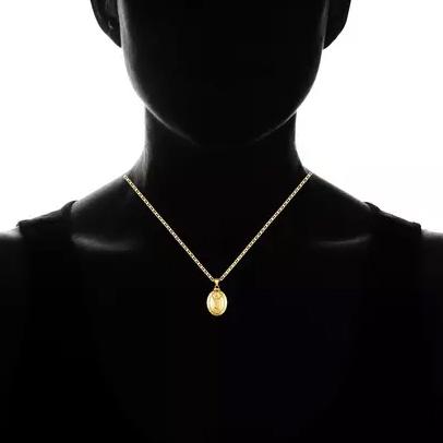 BARZEL 18K Gold Plated Jesus Child Pendant With Marina Necklace Necklaces - DailySale