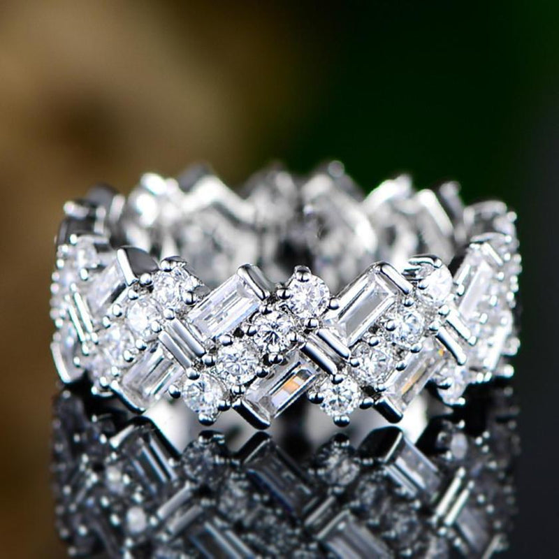 Barzel 18K Gold Plated Ring Made with Swarovski Crystal Jewelry - DailySale