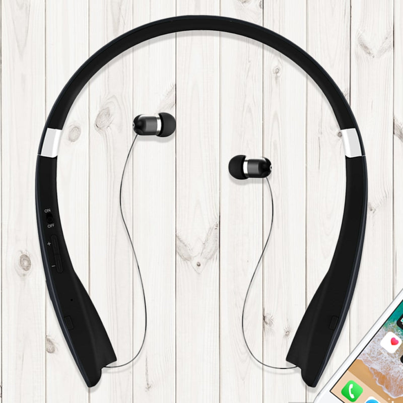 Kocaso Foldable Wireless Neckband Sweatproof Headset - DailySale, Inc