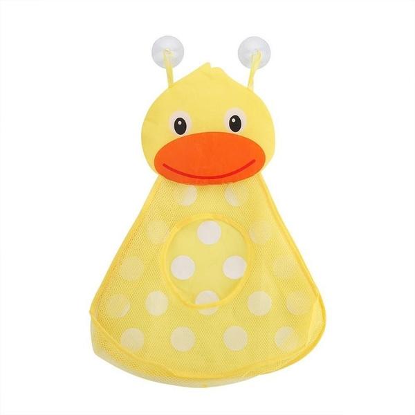 Bath Toy Organizer Net Bathtub Shower Bag Bath Yellow - DailySale