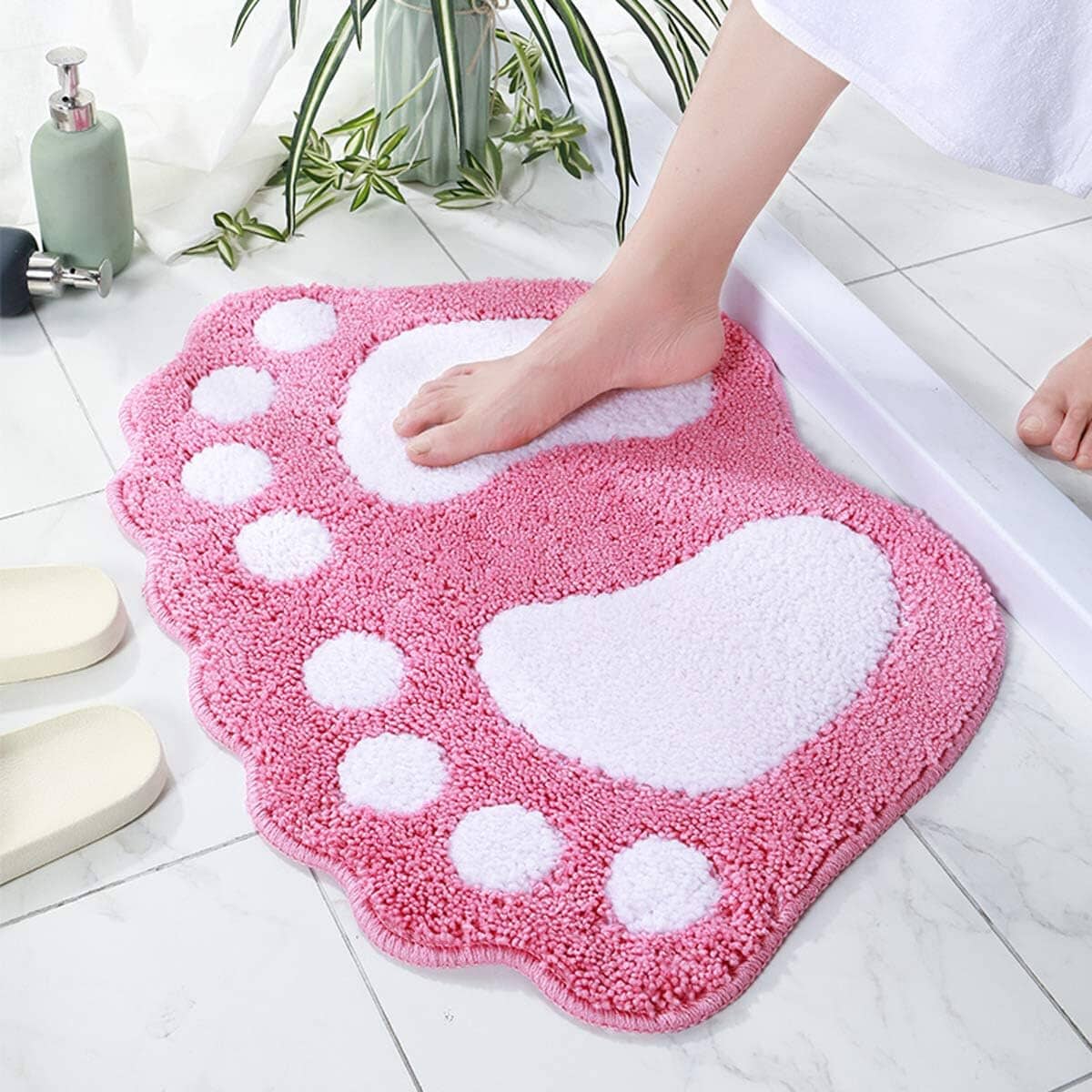 Bathroom Rugs Mats Water Absorbent Non-Slip Mat Used Bath Pink 16x24" - DailySale