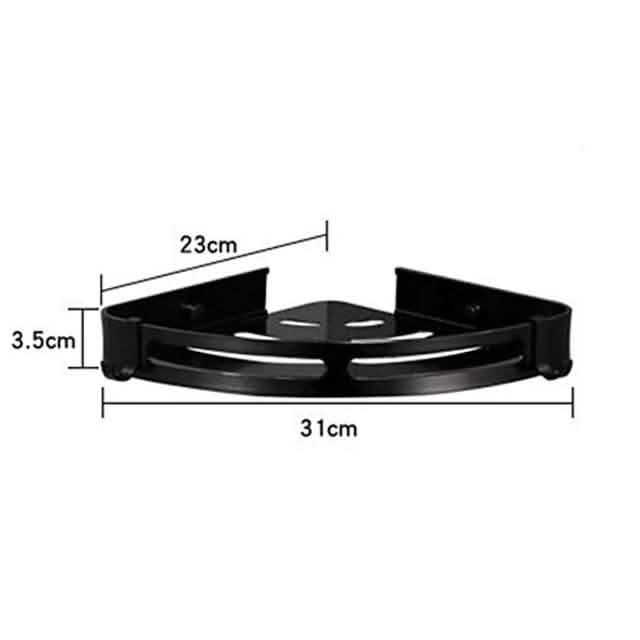 Bathroom Shelf Space Aluminum Wall Mount Triangle Shower Corner Storage Rack Bath - DailySale