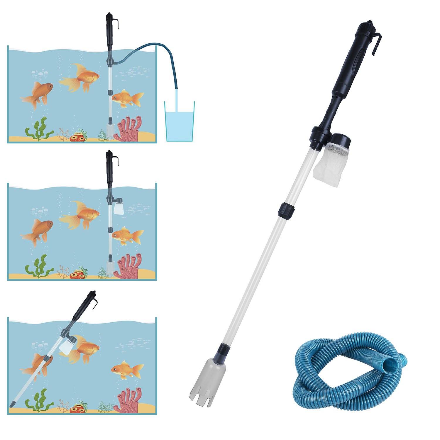 Battery-Operated Aquarium Vacuum Gravel Cleaner Pet Supplies - DailySale