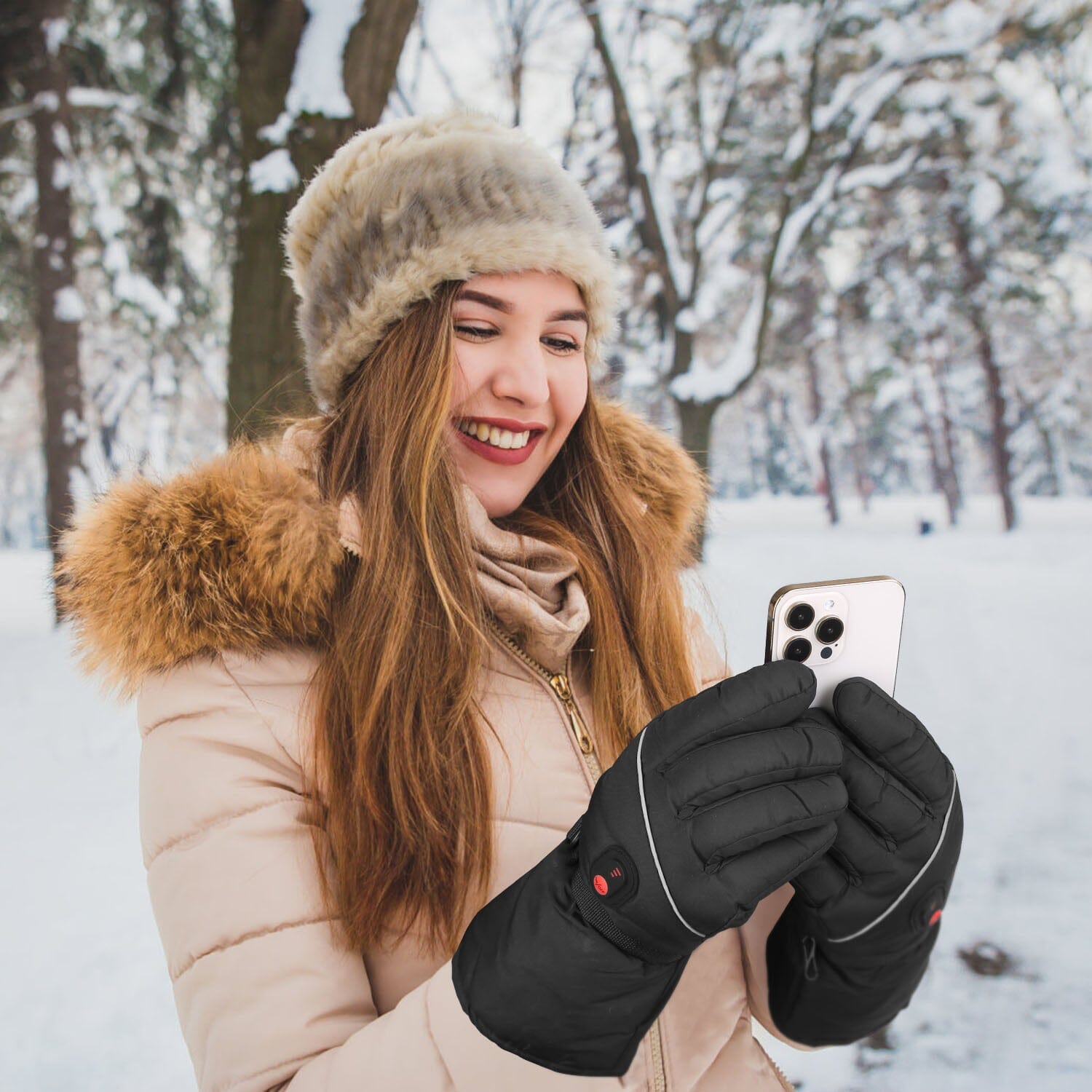 Battery Powered USB Touchscreen Thermal Gloves Sports & Outdoors - DailySale