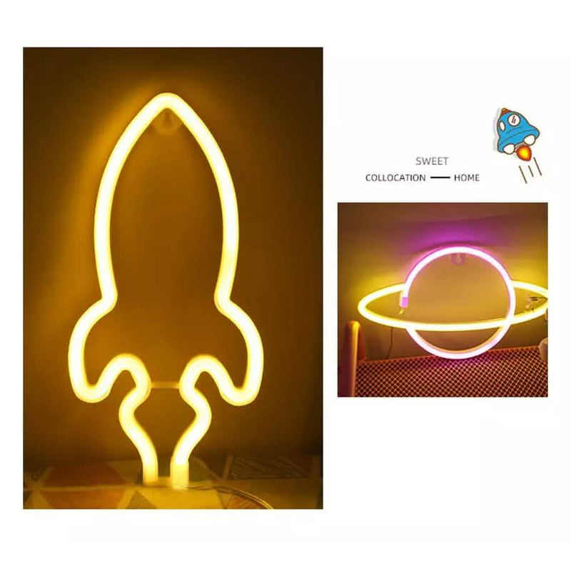 Battery USB LED Neon Light Wall Signs Night Home Decor Indoor Lighting - DailySale