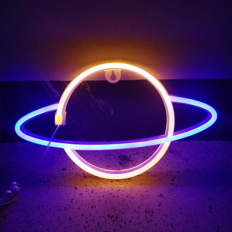Battery USB LED Neon Light Wall Signs Night Home Decor