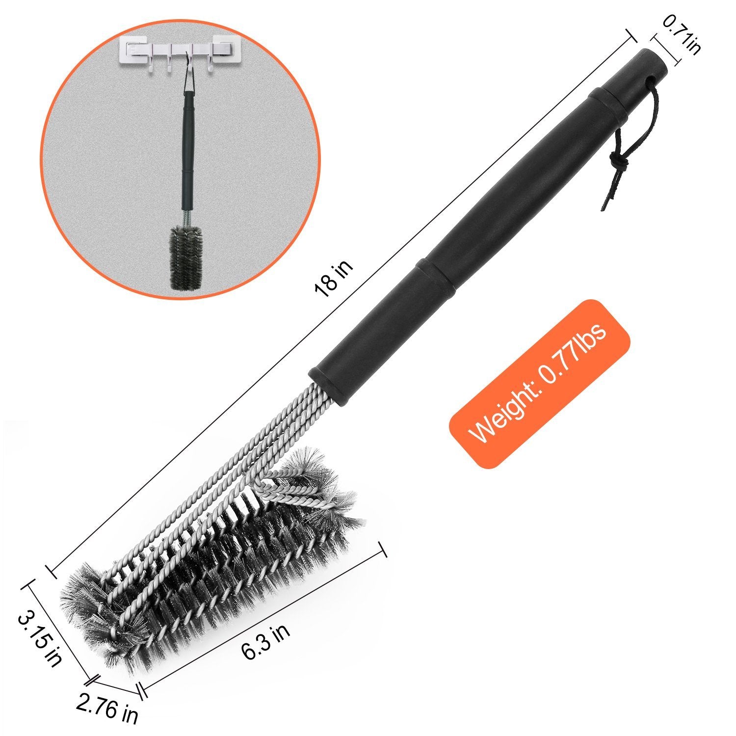 BBQ Grill Cleaning Brush Stainless Steel Kitchen & Dining - DailySale