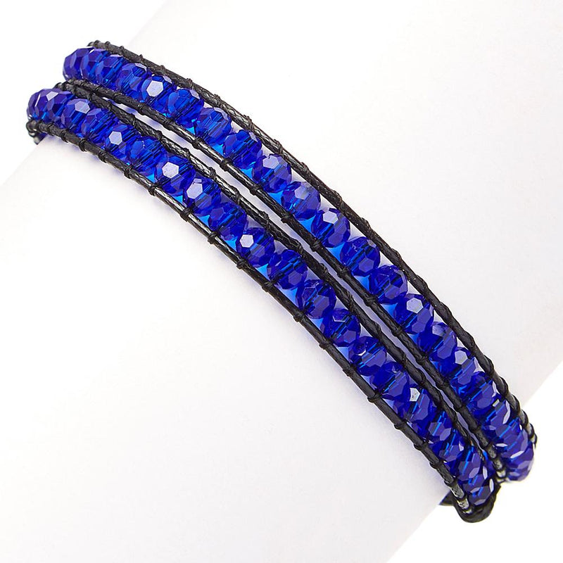 Beaded Wrap Bracelet Bracelets Blue - DailySale