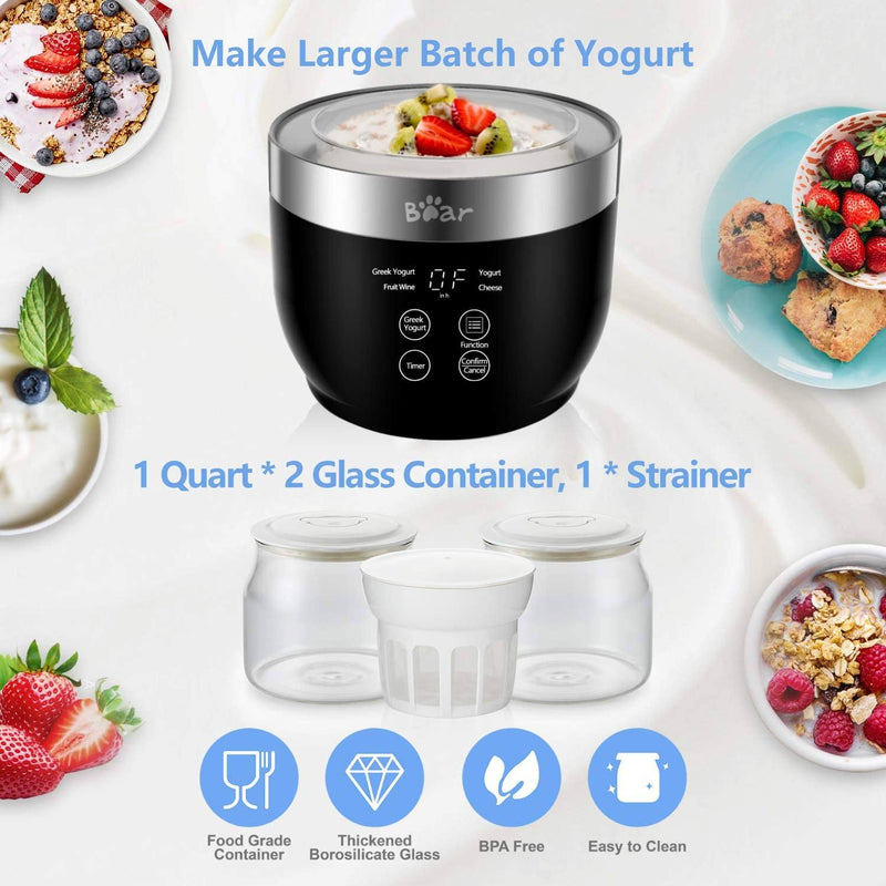 Bear Yogurt Maker Machine with Stainless Steel Inner Pot Kitchen & Dining - DailySale