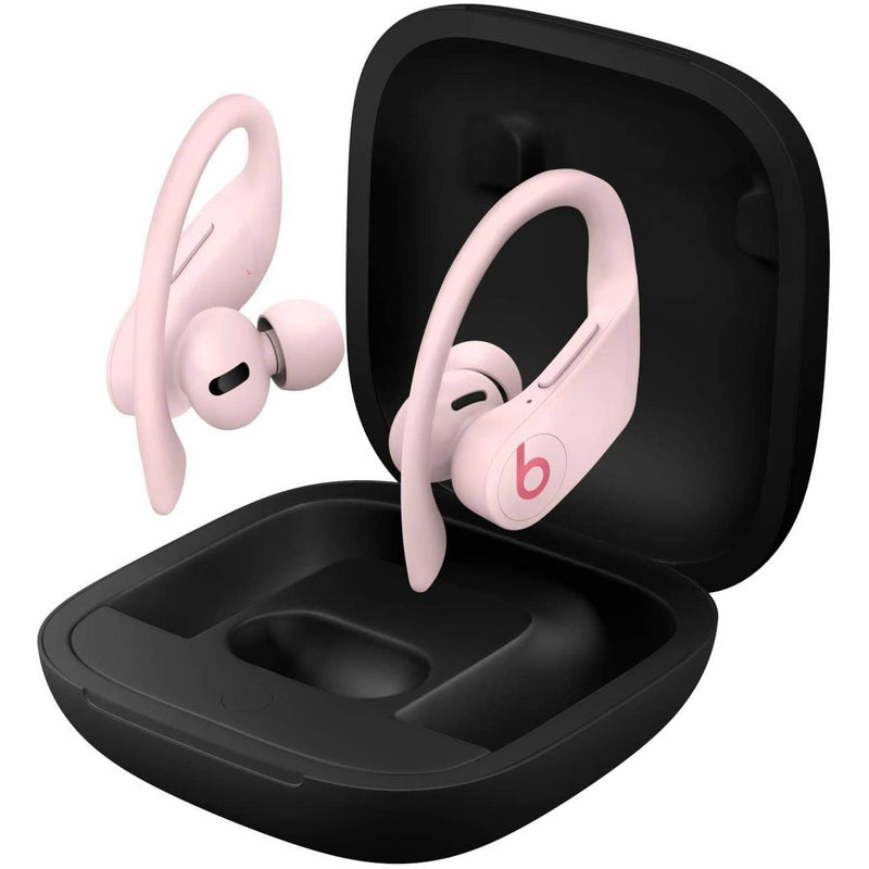 Pink Beats by Dr. Dre Powerbeats Pro In-Ear Wireless Headphones (Refurbished) shown in its open case, available at Dailysale