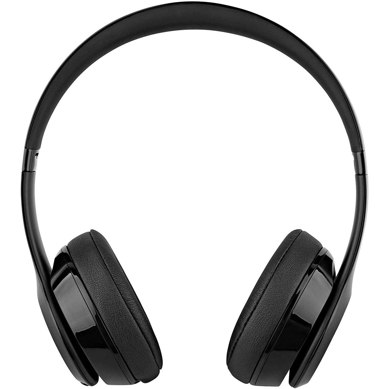 Front view of black Beats Solo 3 Wireless Headphones, available at Dailysale