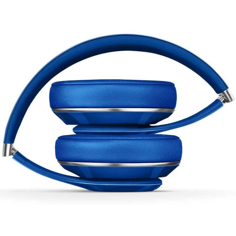 Collapsed view of Beats Studio Wired 2.0 Over-Ear Headphone (Refurbished) in blue over a white background