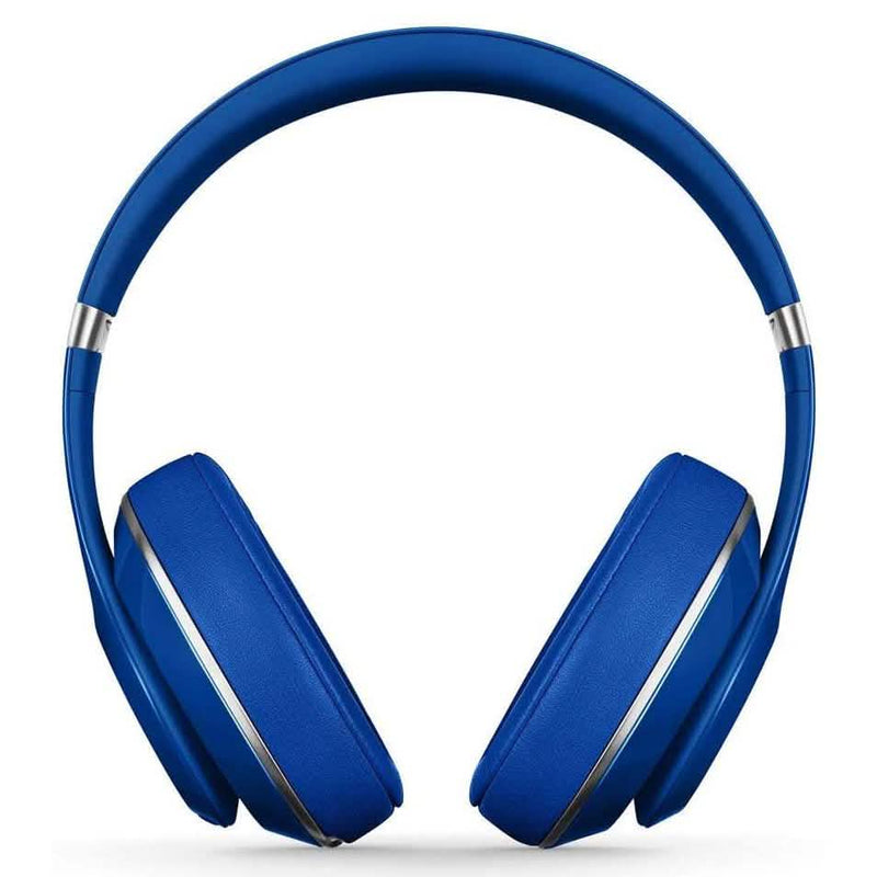 Front view of Beats Studio Wired 2.0 Over-Ear Headphone (Refurbished) in blue over a white background