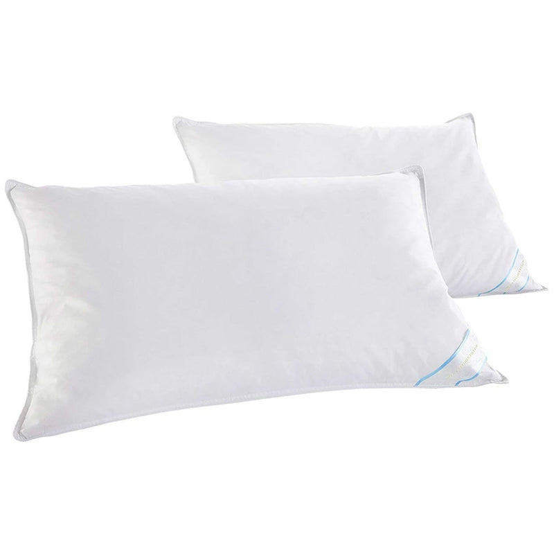 Beauty Sleep 100% Cotton-Covered Duck Feather Pillows Linen & Bedding Standard/Queen 2 Pack - DailySale