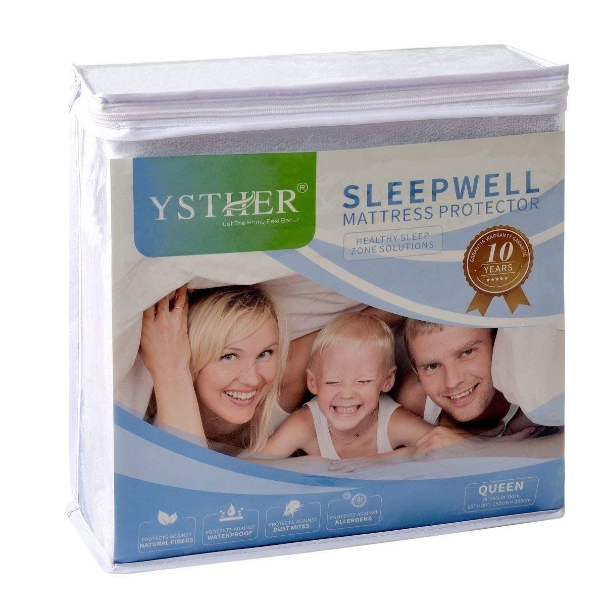 BeautySleep Waterproof Mattress Protector Premium Hypoallergenic Cover - Assorted Sizes Linen & Bedding - DailySale