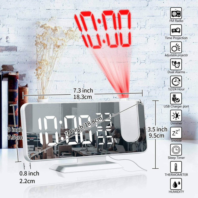 Bedroom Projection Digital Alarm Clock Household Appliances - DailySale