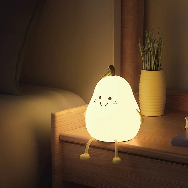 Bedroom Sleeping Bedside Tap Light LED Pear Shape Night Light Indoor Lighting - DailySale