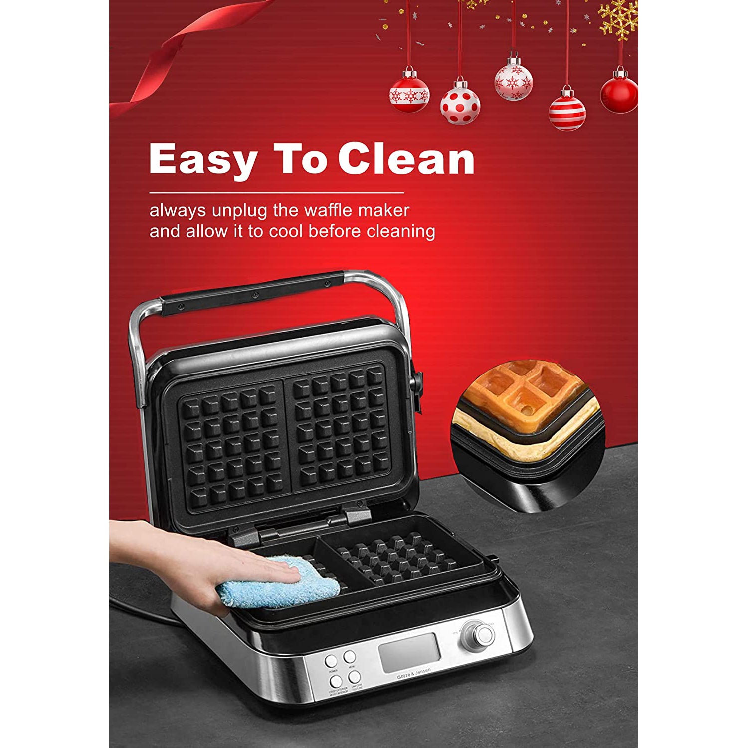 Belgian Waffle Maker Iron Kitchen Appliances - DailySale