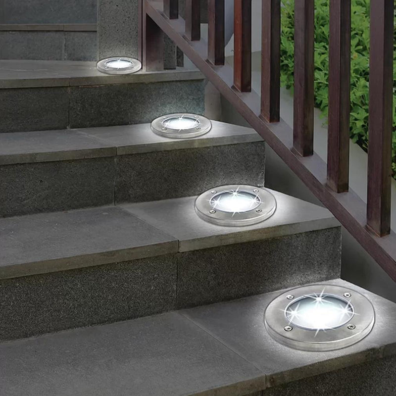 Bell + Howell Solar-Powered LED Garden Disk Lights Set Home Lighting - DailySale