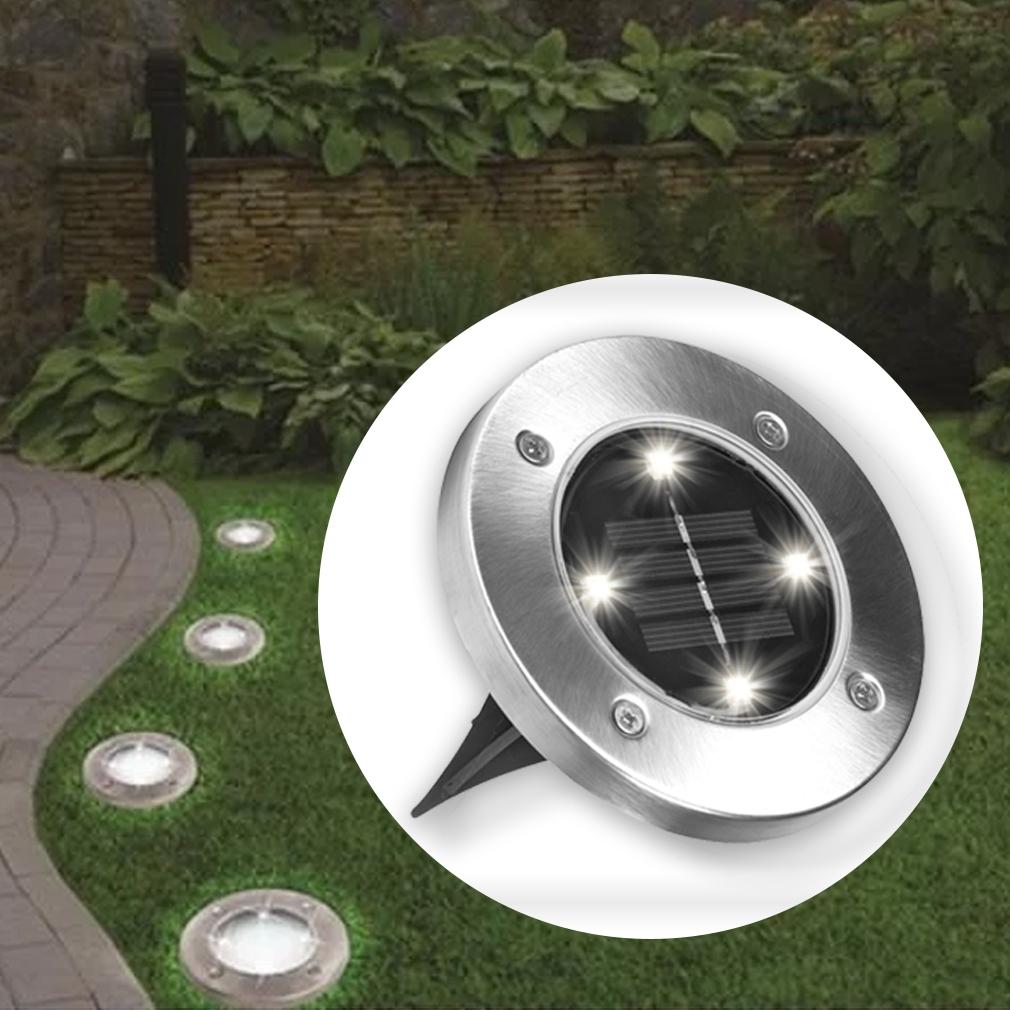 Bell + Howell Solar-Powered LED Garden Disk Lights Set Home Lighting - DailySale