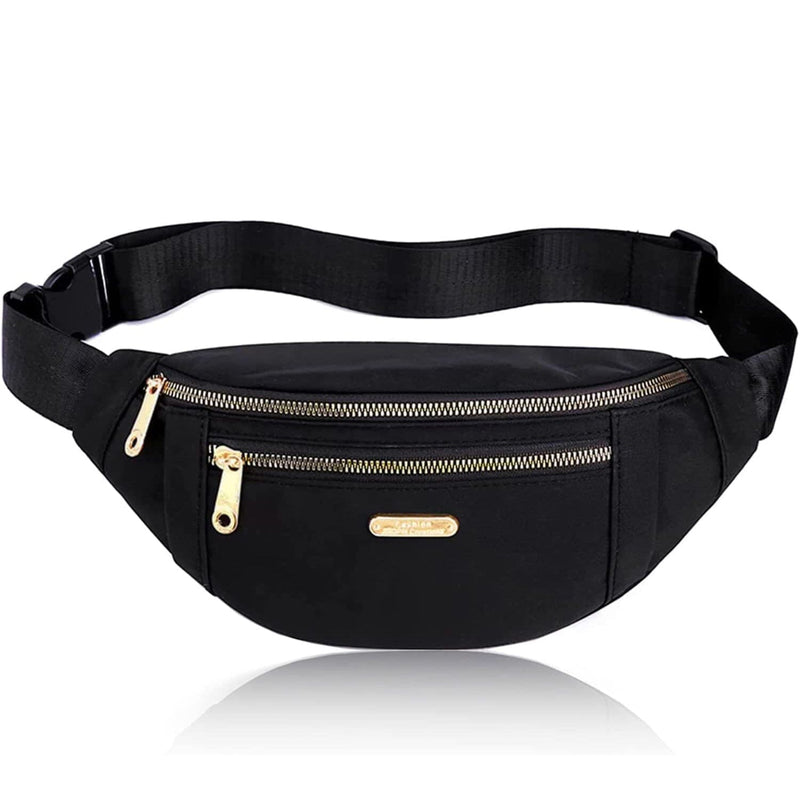 Belt Bag Waist Pack Crossbody Bag Fanny Pack Phone Holder Bags & Travel Black - DailySale
